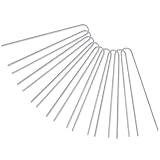 [U-Shaped] 50-Pack 12 Inches Heavy Duty 11 Gauge Galvanized Steel Garden Stakes Staples Securing Pegs for Securing Weed Fabric Landscape Fabric Netting Ground Sheets and Fleece