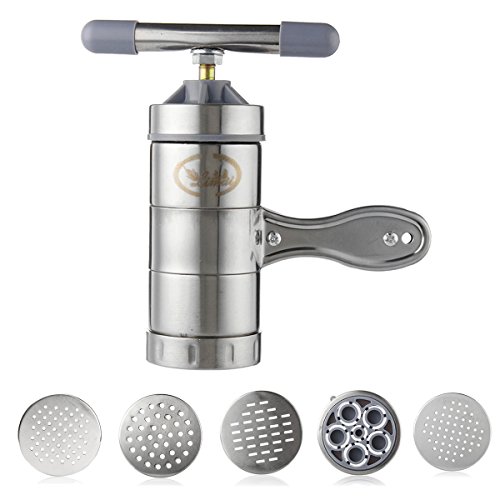 GGGarden Noodle Maker Manual Press Machine Pasta Spaghetti Fruit Juicer Stainless Steel - 5