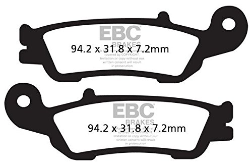 FIT YAMAHA YZ 125 X/Y/Z/A/B/D/E/F/G (2T) YZ 250 X/Y/Z/A/B/D/E/F/G (2T) YZ 250 FW/FX/FY/FZ /FA/FB/FD/FE/FF (4T) YZ 250 FG (270mm Disc) YZ 250 FGY (60th Anniversary Edition/270mm Disc) WR 450 FG/FH (270mm F/Disc/4T) YZ 450 FX/FY/FZ/FA/FB/FD/FE/FF (4T) YZ 450 FG (270mm Disc) YZ 450 FGY (60th Anniversary Edition/270mm Disc) EBC Organic Brake Pads