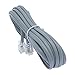 25ft Heavy Duty RJ11 / RJ14 Silver Satin 4 Conductor Telephone Line Cord by Corpco primary