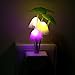 Taozi Night Light Wall lights Bathroom Kitchen Bedside Light Lamp Energy Saving Color Changing Mushroom Nightlight Green Plants on the Wall