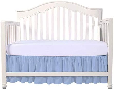 baby blue crib skirt