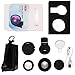 Camera Lens for Cell Phone with A Selfie,2-in-1 180°Professional Fisheye Wide Lens 0.45X Wide Angle Lens and 12.5X Macro Lens Clip on Cell Phone Lens Kits a Selfie iPhone Sumsang Smartphone Ipad