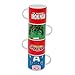Vandor Marvel Comics 4 Piece Stacking Ceramic Mug Set, 10 Ounces Each