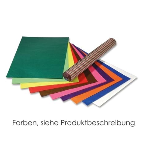 Folia Transparent-Papier, 70 x 100 cm, 25 Bg. Sortiert, 10 Farben