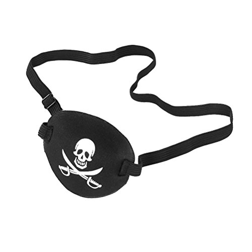 WINOMO Pirate Skull Crossbone Children Kids Eye Patch Eye Mask for Lazy Eye (Black)
