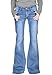 Glamour Outfitters Ripped Wide Flared Jeans - Blue