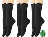 Yomandamor Women's 6 Pack Colorful Bamboo Dress Crew Socks,L Size(Sock Size:9-11)(B)