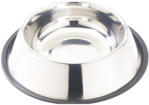 Pet Club Brothers Stainless Steel No Tip Food Dish