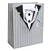 MyGift Decorative Gift Bags and Tissue with Tuxedo Design for Groomsmen, Birthday, Anniversary, Set of 3