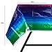 122 Piece Rainbow Party Set Including Banner, Plates, Cups, Napkins and Tablecloth, Serves 30