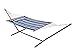 Smart Living 51325-RNVY Santorini Reversible Double Hammock, Navy, Reversible Design Allows Plain or Stripe Design to be Displayed, 450-Pound Capacity