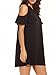 PrinStory Women's Summer Cold Shoulder Ruffle Sleeves Shift Dress