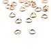 10 Grams (Approx. 300 Pieces) - 23 Gauge 16K Rose Gold Plated Dainty O Shaped Jump Rings Twist and Lock Jump Rings Open Jump Rings - 10GJOD (Rose Gold)