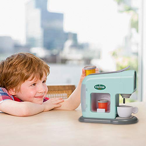 infunbebe Jeeves Jr. Kids Coffee Maker Toy Electronic Pretend Coffee Machine Play with Mug and Coffee Capsules My First Kitchen Appliance for Toddlers