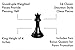Quadruple Weight Tournament Chess Game Set - Chess Board Game with Staunton Ivory Chess Pieces, Black Vinyl Chess Board
