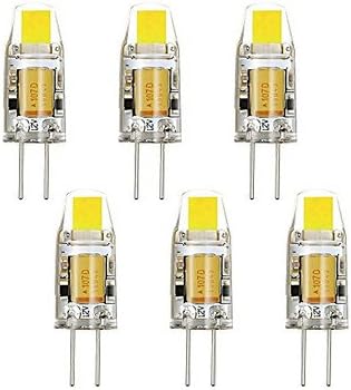 WELSUN 6pcs/lot G4 2W 1 COB 160 lm Warm White / Cool White MR11 Decorative LED Bi-pin Lights DC 12 / AC 12 V ( Connector : G4 , Light Source Color : Cool White-AC12V )