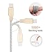iPhone Charging Cables, MarchPower 2Pack 6FT Lightning to USB Cable, Charging & Syncing USB Data Cable for iPhone 7 7 Plus SE 6s Plus 6 5s 5c 5 iPad Air mini 4th Gen iPod nano touch (Champagne Gold )
