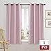NICETOWN Room Darkening Curtain for Girl's Room Nursery Essential Thermal Insulated Solid Grommet Top Window Treatment Drape (Lavender Pink=Baby Pink, Sold Individually, 42 x 63 inch)