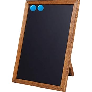 Standing Chalkboard Sign [11 x 14] - Premium Rustic Chalk Board, Wood Framed Chalkboard, Regular or Liquid Chalk Markers, Kitchen Countertop Sign, Tabletop Decorations for Wedding Birthday Bar Cafe