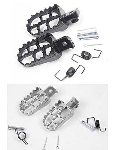 Ocamo Foot Pegs Pedals for Yamaha TW200 PW50 PW80 Pit Dirt Bike SSR SDG Footrests Silver