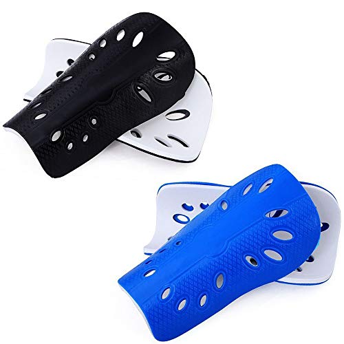 YOURJOY 2 Pack Soccer Shin Pads, Kids Soccer Shin Guards Board, Perforated Breathable & Protective Gear for 3-10 Years Youth, Child,Teenagers, Boys, Girls