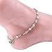 Women Girl Silver Cute Small Plum Flower Heart Chain Anklet Ankle Bracelet Barefoot Sandal Beach Foot