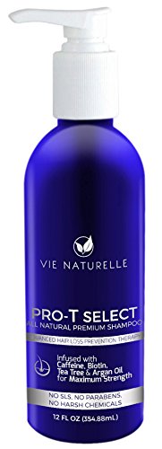 Vie Naturelle Hair Loss Treatment Shampoo for Fast Hair Growth - DHT Blocker Infused with Caffeine, Biotin, Tea Tree & Argan Oil
