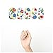 White Red Yellow Blue Cute Flower Pattern Floral Nail Polish Strip Design - Nail Decal Strips w/ 22 Nail Wraps & File