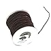juneTree Passion Leather Notebook Accessories Elastic Cord Black and Brown 2mm 1.5mm Elastic Rope Elastic String 40 Meter YT08 (2mm, Brown)