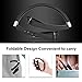 Bluetooth Headphones, Retractable Bluetooth Headset, myfree [30 Hours Playtime] Neckband Wireless Bluetooth Headphones Waterproof with mic Compatible for All Cellphones (Black) (Black)