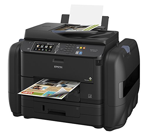 Epson WorkForce Pro WF-R4640 EcoTank Wireless Color All-in-One Supertank Printer with Scanner, Copier, Fax, Ethernet, Wi-Fi, Wi-Fi Direct, Tablet and Smartphone (iPad, iPhone, Android) Printing, Low-Cost Replacement Ink Packs, Amazon Dash Replenishment En