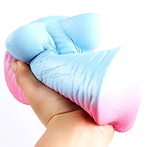 Cute Emoji Jumbo Slow Rising Kawaii Creamy Scented Big Bread Squishies Toy for Collection Gift by Mikilon (Blue) - Thumbnail 3