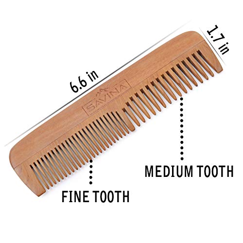 image for Comb For Men - Hair & Beard Comb with Fine & Medium Tooth - Anti-Stati
