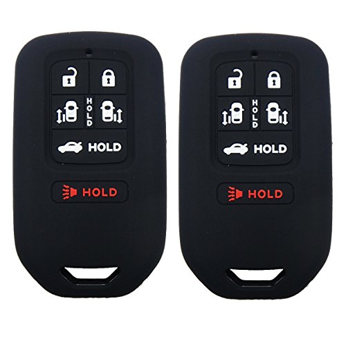 2pcs coolbestda rubber 6buttons smart key remote fob co…