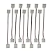 Glo-shine 10 Lots 2pins 10mm Wide Waterproof LED Strip Light Connector Adapter for SMD 5050 3528 Single Color LED Strip Light, No Need Soldering (10mm 5050 Standard Color Led Strip Light Connector)