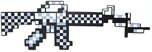 YIQIN Pixelated Diamond Foam Gun EVA Toys Action Figures Toys For Kids Brinquedos Birthday Gifts not Minecraft (Black)