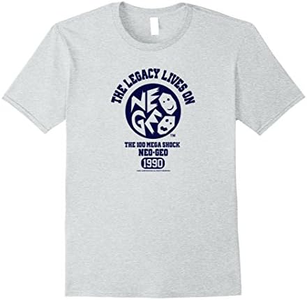 Mens NEOGEO Face-mark T-shirt Small Heather Grey