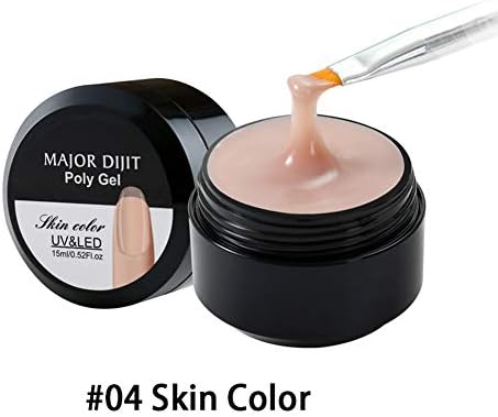 Symeas Rapid Extension Gel Nail Quick Drying Phototherapy Nail Glue Nail Art UV Gel Nail Builder Extension Builder Nail Art Manicure Kit Soak off Nude Colour UV Gel