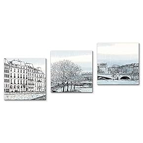Canvas Wall Art Vintage Building Painting...