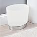 InterDesign Aria Oval Wastebasket Trash Can, Clear/Chrome