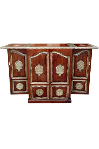 Orientalischer Hausbar Bartheke aufklappbar aus Massivholz Javana 170cm Groß | Theke Bar Tresen Deko orientalisch… – Bild 6