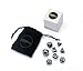 Harbor Loot Full Metal Black and Silver Polyhedral Dice Set Includes Extra D6