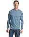 Port & Company Men's Tall Long Sleeve Essential T Shirt LT Stonewashed Blue