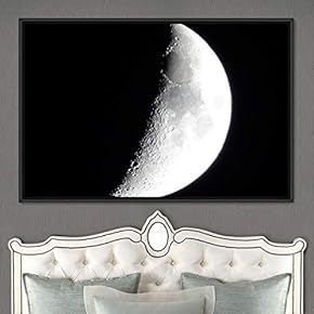 signwin Framed Canvas Wall Art Lunar Eclipse Aerial...