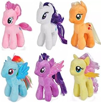 Stuffed Plush Little Pony - Authentic 8" Plush Little Pony Horse Figure Toy Suitable For Babies and Children - Perfect Birthday Gifts - Toy Doll for Kids and Toddlers (Pinkie Pie Pink)