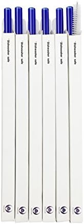 DOCTORBEE Colored Pyrex Crystal Straight Drinking Straw 9mm Length 9Inch Beverage Wine Tea Water Coffee Party Entertainment Kitchin Family, Set of 6PCS With a Cleaning Brush (Blue, 9mm*9inch)
