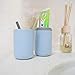 2pcs Travel Toothbrush Cup Toothpaste Container/Case, 2 gargle cups, Wheat Stalk Eco-friendly Multifunction washable Storage Cup for Business trip, Travel and Outdoors. (2pcs)