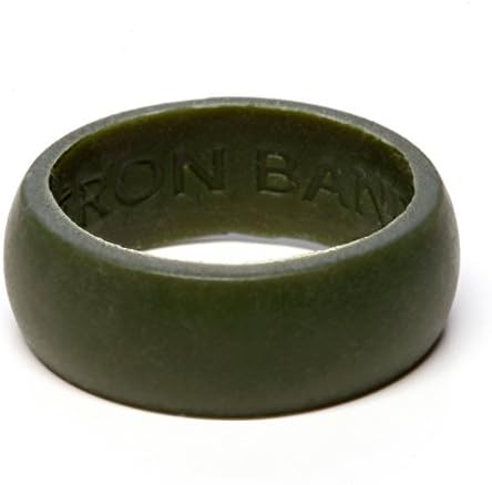 Iron Band Quality Men's Rubber Silicone Wedding Bands for an Active Lifestyle... (Hunter Green, Medium (8-9))