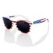 SHADERZ American USA Flag Retro 80's Sunglasses Classic America Patriotic Classic Sunglasses Eyewear